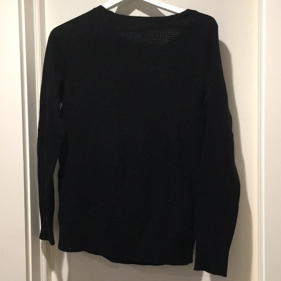 Waffle JCrew black sweater - Picture 3 of 3
